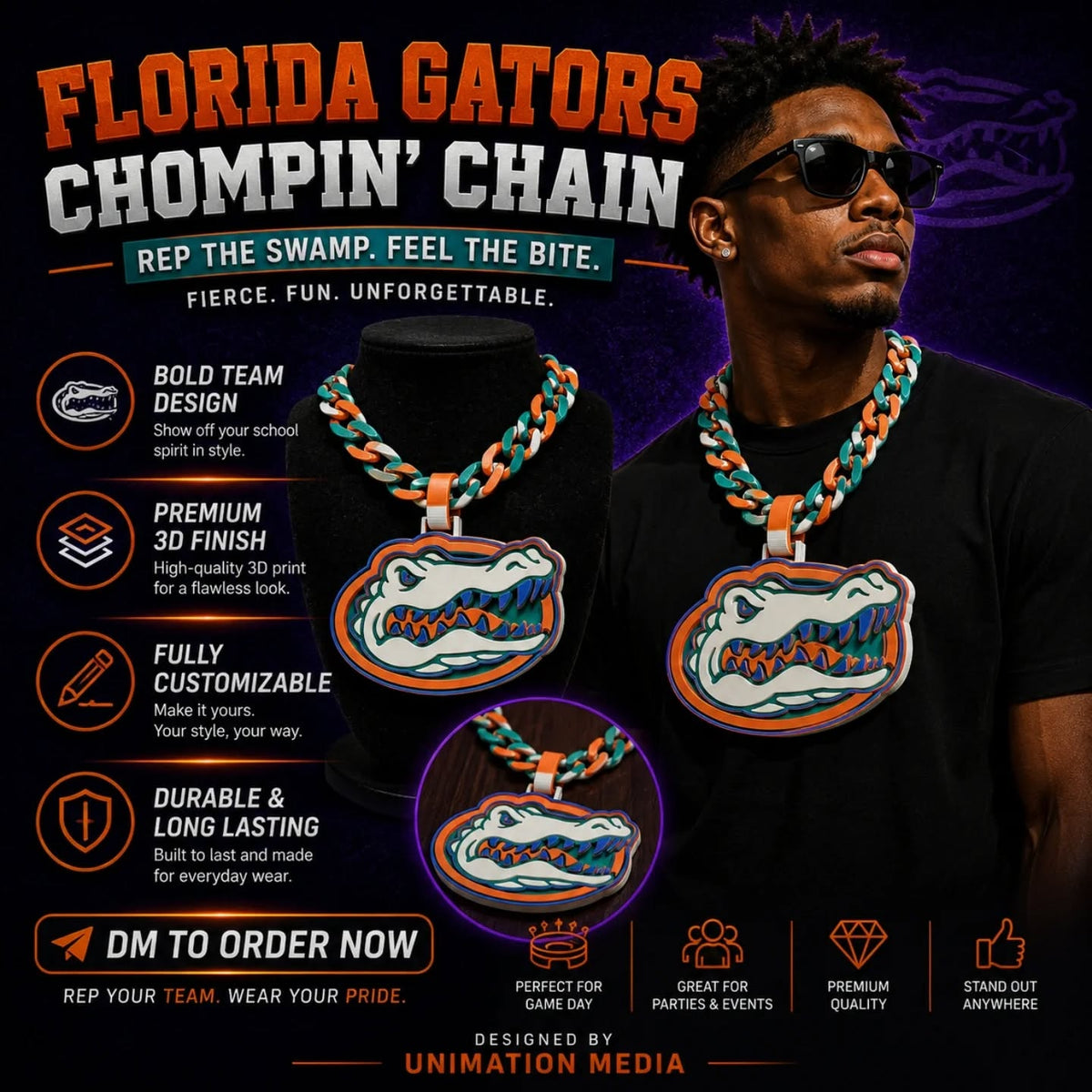 Florida Gators Chompin’ Chain – Unleash the Swamp Party!