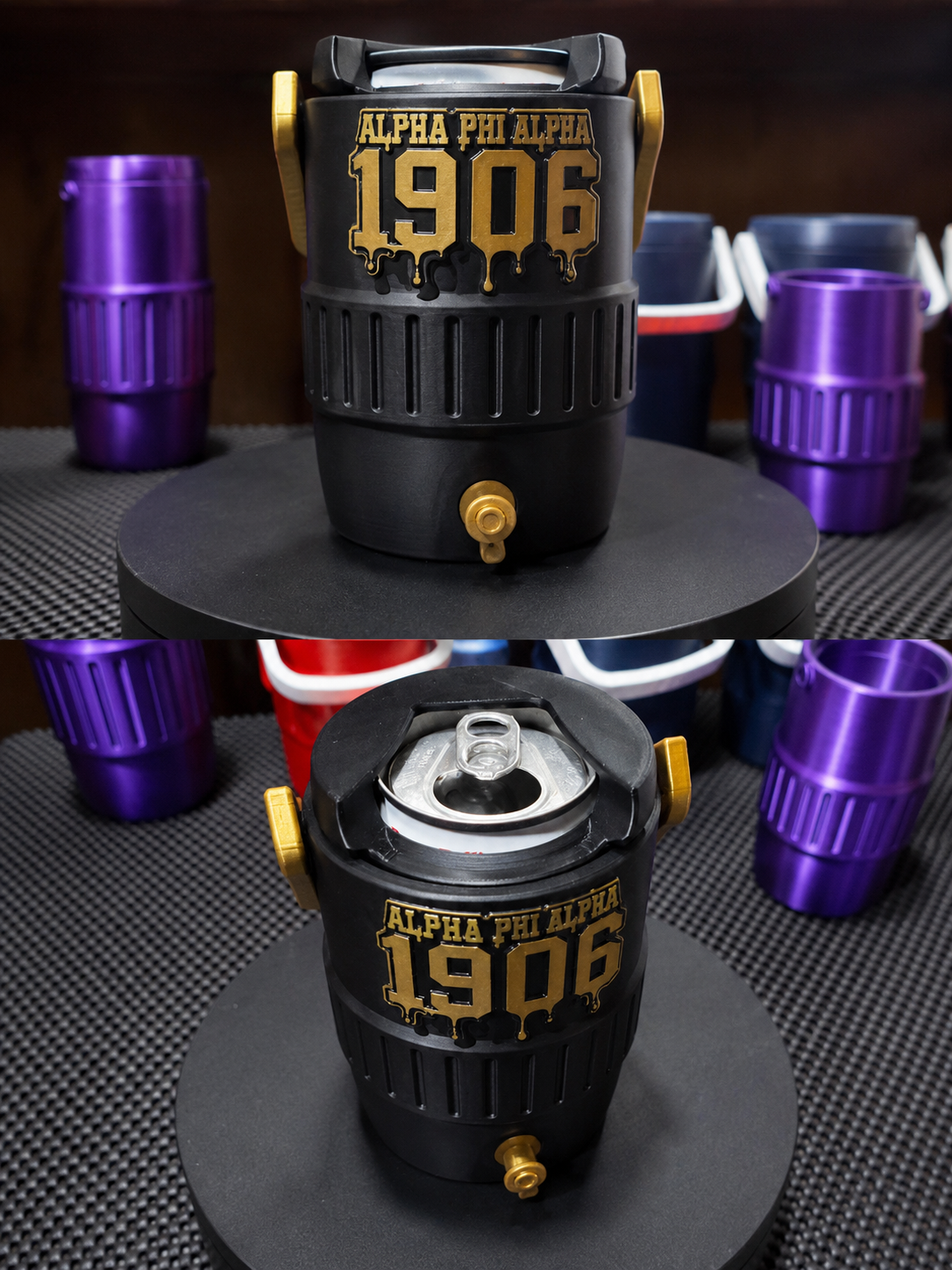 1906 Can Holder | Alpha Phi Alpha Inspired Custom 3D Printed Can Cooler | Greek Fraternity Drinkware | Personalized Gift Product
