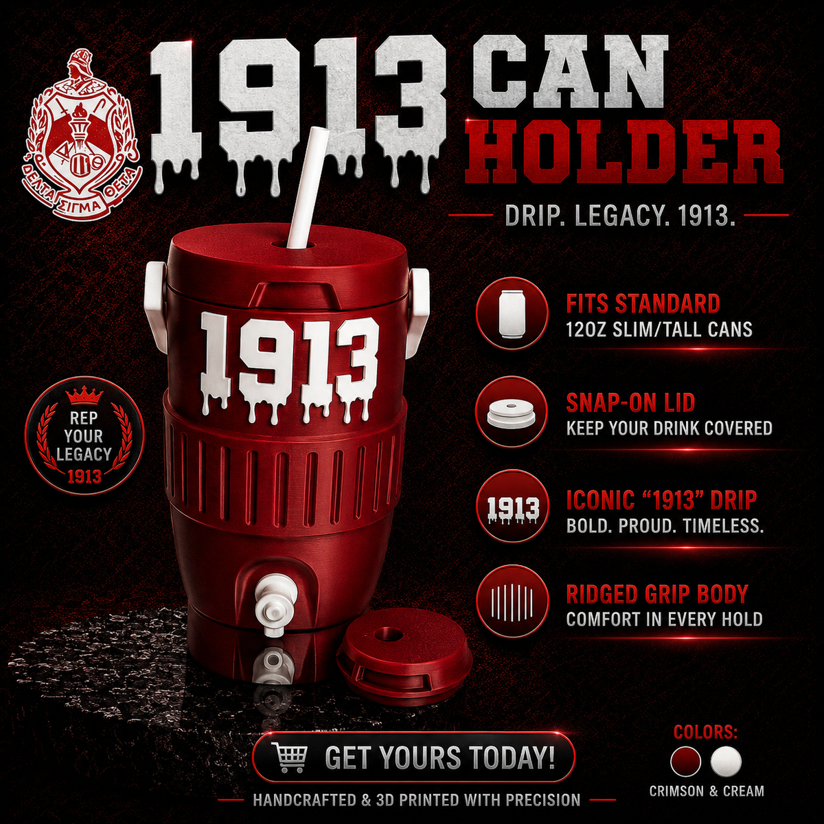 REP YOUR LEGACY — 1913 CAN HOLDER ❤️🤍