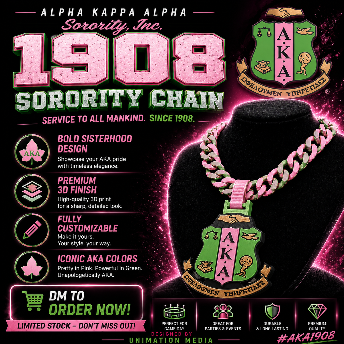 Alpha Kappa Alpha Sorority, Inc.® Hype Chain – 1908 Edition