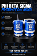 Phi Beta Sigma Fraternity 12 oz Can Holder